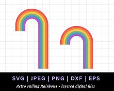 the svg rainbow font and numbers are displayed in this graphic file, as well as an