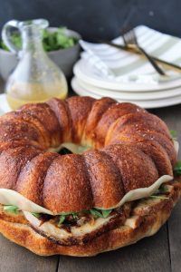 a bundt cake sitting on top of a wooden table