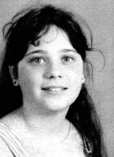 black and white photo of a woman with long hair