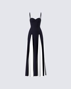 Skylah Black and White Gown Cut Out Elegant Dress, Black And White Fantasy Outfit, White Dinner Dress, Elegant Black And White Dress, Winter Formal Dresses Long, Libra Szn, Black And White Long Dresses, Fall Dinner Outfit, Narcissa Black