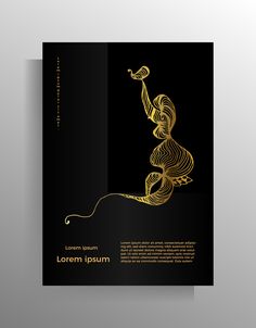 Book, magazine, booklet, flyer, poster, brochure, invitation cover design. Brochure Back Cover, Gold Book Cover Design, Luxury Brochure Cover