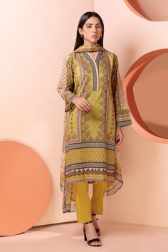 Bonanza Satrangi Green Lawn Suit Ssk223p38 Eid Pret 2022 Silk Sets With Multicolor Digital Print, Multicolor Silk Sets With Digital Print, Silk Sets With Digital Print For Spring, Spring Silk Sets With Digital Print, Yellow Unstitched Suit With Printed Motifs For Summer, Yellow Silk Sets With Printed Motifs, Summer Silk Lawn Suit With Printed Motifs, Green Printed Unstitched Suit With Long Sleeves, Patterned Long Sleeve Printed Sets