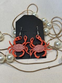 Homemade earings Crab Earrings, Wrap Earrings, Hermit Crab, Ear Cuffs, Cuff Earrings, Crab, Etsy Earrings, Accessory Gift, Jewelry Earrings