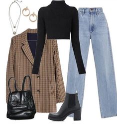 Parisian Style Outfit, Neue Outfits, Outfit Jeans, Business Casual Outfits, Mode Inspiration, Lookbook Outfits, Winter Fashion Outfits, Looks Vintage