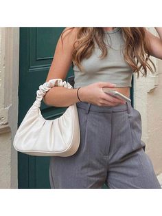 [Stylish Ruched Handbag]: The ruched shoulder bag features an elegant and trendy ruched exterior that adds a touch of sophistication to any outfit, making it the perfect accessory for both casual and formal occasions.
[Embrace the Trends]: This is a cultural icon of the 90s, the shoulder purse has become a fashion essential in our wardrobes that never seems to go out of style. PS PETITE SIMONE trendy cute purses with slim shaped give a chic look. The bag can be carried by hand or worn on the sho Trendy Soft Leather Hobo Bag For Spring, Trendy Beige Soft Leather Baguette Bag, Trendy Cream Handheld Hobo Bag, Trendy Beige Hobo Bag For Day Out, Trendy Handheld Shoulder Bag For Day Out, Trendy Beige Clutch Bag, Casual Cream Clutch Bag, Casual Clutch Shoulder Bag For Errands, Trendy Spring Hobo Pouch Bag