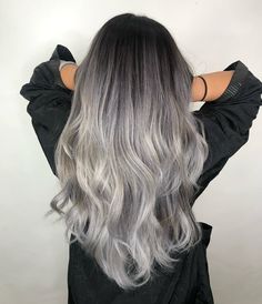 Ash Gray Hair Color, Ash Blonde Hair Balayage, Balayage Hair Grey, Ash Grey Hair, Balayage Hair Ash, Gray Balayage, Grey Hair Dye, Grey Hair Transformation