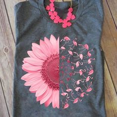 Sunflower T Shirt, Flamingo Fashion, Flamingo Jewelry, Geeky Clothes, Fancy Flamingo, Flamingo Theme, Flamingo Love, Flamingo Decor