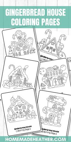 the gingerbread house coloring pages for kids to color and learn how to draw them