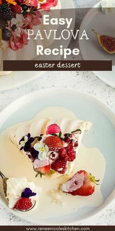 this easy pavlova recipe is the perfect dessert for easter and brunch