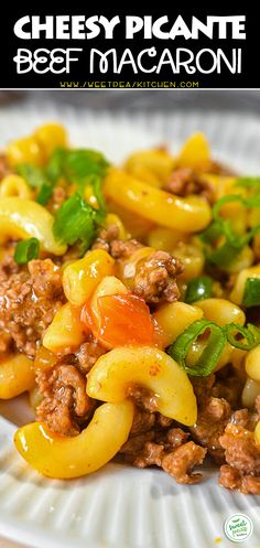 this cheesy picante beef macaroni is an easy and delicious meal