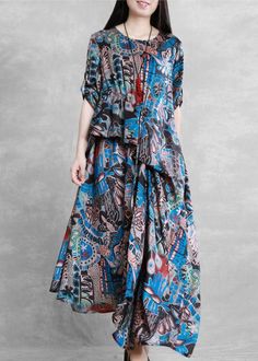 Style o neck asymmetric summer dresses Sleeve blue print robes Dresses

 Materials used:silk blended

Measurement:One size fits all for this item. Please make sure your size doesn't exceed this size: XXL/BUST-112cm   
   
Shoulder 40cm / 15.6"
Sleeve length 37cm / 14.43"
Cuff 32cm / 12.48"
bust 112cm / 43.68"
length 133cm / 51.87"



We ship worldwide.

Tracking numbers provided for all orders. Summer Dresses With Sleeves, Dresses Materials, Printed Robe, Girl Princess Dress, Girls Dresses Summer, Dresses Kids Girl, Girls Party Dress, Nike Outfits