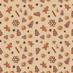 an orange and ginger pattern on a tan background