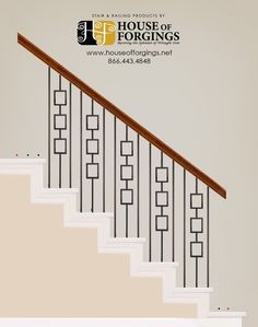 an image of a stair case with the words house of forgings on it