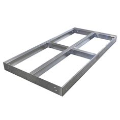 a metal frame with two square holes on the bottom and one hole in the middle