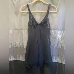 Victoria Secret Sequin & Lace Slip Dress, Size: Small, Color: Black, Sequin Cups, Lightly Lined, No Padding, Adjustable Straps, Sheer Lace Bodice, From The Lacie Collection, Brand New Without Tags, Never Worn, Only Tried On (Unfortunately I Thought I Was Going To Wear This So I Discarded Tags And Packaging), Smoke Free Home. V-neck Party Dress With Built-in Bra, Black Dress With Built-in Bra For Night, V-neck Dress With Built-in Bra For Night Out, Evening V-neck Mini Dress With Built-in Bra, Stretch Sleeveless Mini Dress For Night, Fitted Flirty Mini Dress For Night, Fitted V-neck Mini Dress For Night, Sleeveless Stretch Mini Dress For Night, Stretch Party Dress With Built-in Bra