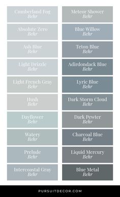 the different shades of blue and gray are shown in this graphic diagram, which shows how they