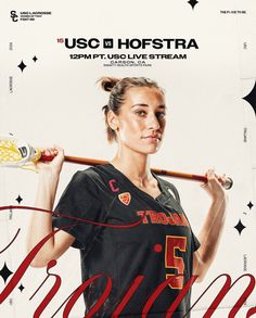 a woman holding a tennis racquet on top of a poster