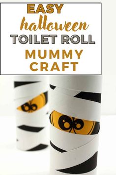 easy halloween toilet roll crafts for kids to make with paper rolls and construction tape is the perfect way to keep them entertained