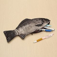 Pen Bag, School Pencils, Fish In A Bag, Pencil Bag, Fish Shapes, Pencil Bags, Fish Design, Pen Pencil, Makeup Pouch