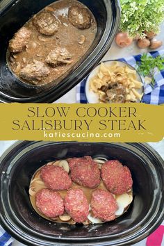 slow cooker salisbury steak is an easy and delicious meal