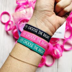 "If you are interested in getting a BULK discount follow this link  https://givepurejoy.etsy.com/listing/1584368150  These are adorable high quality and durable silicone bracelets!! Two sizes and three colors to choose from. Child size (6\" ) for 3-7 years old (will fit 6\" wrist and smaller) Youth size (7\") for 8+ years old (will fit 7\" wrist and smaller) Comes in a 3.5\" x 5\" cellophane bag with shown scripture card. Ready to give! Makes a great gift for a primary welcome, baptism, or incen Scripture Cards, Silicone Bracelets, Make Good Choices, School Class, Just Because Gifts, Baptism Gifts, Cellophane Bags, Religious Gifts, Bulk Order