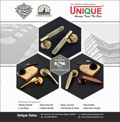 Unique Sales (Aligarh)
Contact: Mr. Yash Agrawal - +91 9557508756

For inquiry via WhatsApp click: https://bit.ly/9557508756_

Email: info@uniquedoorfittings.com
Website: www.uniquedoorfittings.com
Instagram: https://www.instagram.com/unique_hardware_/profilecard/?igsh=MTQzenUyd2Z6ampoeQ== Glass Door Handle, Brass Pulls, Pull Handles, Brass Fittings, Pull Handle