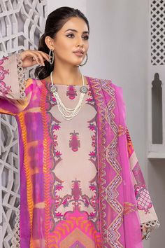 Charizma Quas QEE22 13 Luxury Eid Lawn 2022 Festive Multicolor Lawn Suit With All Over Print, Pink Sets With Printed Border For Eid, Festive Multicolor All Over Print Lawn Suit, Traditional Multicolor Lawn Suit With All Over Print, Patterned Printed Set For Wedding, Printed Patterned Set For Weddings, Patterned Printed Sets For Wedding, Festive Printed Pink Lawn Suit, Festive Pink Printed Lawn Suit