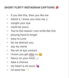 Instagram captions short/flirty 💋 Flirty Captain For Instagram, Flirting Instagram Captions, Flirty Bios For Instagram, Hot Instagram Captions Ideas, Flirty Short Captions, Flirty Ig Notes, Short Insta Captions Aesthetic, Lovely Captions Instagram, Flirting Captions For Instagram