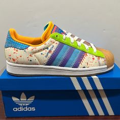 Brand - Adidas X S.E.E.D (School For Experiential Education In Design) Shoe Model - Superstar Style Code - Gx2235 Gender - Women’s Color - Multicolor Condition- Brand New Sizes Available; Women’s 7.5 Adidas Holographic Shoes, Adidas Originals Jeans Shoes, Adidas Crazy 2, Adidas Shoes 1988, Multicolor Custom Lace-up Sneakers With Gum Sole, Adidas Custom Multicolor Sneakers With Boost Midsole, Adidas Multicolor Sneakers With Rubber Sole, Multicolor Adidas Sneakers With Rubber Sole, Adidas Multicolor Sneakers With Abzorb Midsole