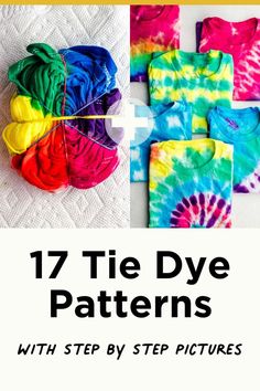 tie dye patterns with step by step pictures