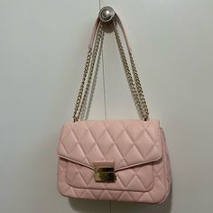 Kate Spade Pink Shoulder Bag- Like New. - Excellent Condition. Used Once For A Wedding. Beautiful Bag. Paid $181 New. . I Store My Purses And Take Very Good Care Of Them. Can Be Worn Long- Over The Shoulder Or Double Up The Chain For A Shorter Carry. The Strap Is Not Long Enough To Be Used As A Crossbody. Can Be Dressed Up Or Very Chic With Jeans And A T-Shirt. Lighting Not Great For This Pic. It’s A Beautiful Conch Pink. I Can Add More Pics If Requested. Shoulder Bag Pink, Pink Shoulder Bag, Flap Shoulder Bag, Double Up, Kate Spade Bag, Conch, Beautiful Bags, Pink Bag, Pink Color