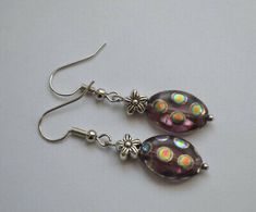 Handmade Painted oval glass bead flower Earring | eBay Handmade Oval Beaded Earrings As Gift, Handmade Oval Beaded Earrings For Gift, Free Items, Beaded Jewelry Diy, Flower Earrings, Handmade Silver, Beaded Earrings, Diy Jewelry, Beaded Jewelry