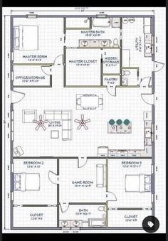 the floor plan for a two bedroom house with an attached kitchen and living room area