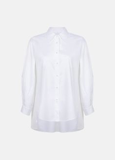 White button-down shirt Terza expertly blends classic and casual styles. You can effortlessly transition this model from a traditional long-sleeved white shirt to a more laid-back version by rolling up the sleeves. Its versatile design encourages you to experiment with your appearance, whether you choose to tuck Terza into your favorite pair of pants or a skirt. Crafted from organic cotton, Terza envelops you in the comfort of top-quality organic fabric. Embrace the freedom of comfort and confid Classic Long Sleeve Shirt For Daywear, White Timeless Top With Relaxed Fit, Timeless White Relaxed Fit Top, Classic Long Sleeve Dress Shirt For Daywear, White Tops With Cuffed Sleeves And Shirttail Hem, Spring White Shirt With Cuffed Sleeves, White Shirt With Cuffed Sleeves For Spring, White Spread Collar Blouse For Fall, Timeless Spring Button-up Shirt