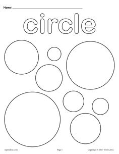 a circle worksheet with the word circle