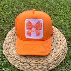 Customized Tennessee Volunteers patch Trucker Hat, perfect for gameday! Retro Orange Baseball Cap With Curved Brim, Adjustable Retro Orange Hat, Retro Adjustable Orange Hat, Retro Orange Adjustable Trucker Hat, Orange Cap, One Size Fits Most, Orange Trucker Hat With Curved Brim, Orange Adjustable Trucker Hat With Curved Bill, Orange One Size Fits Most Cap, Adjustable Orange Hat With Curved Bill