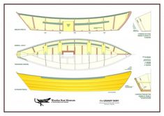 the plans for a wooden boat are shown