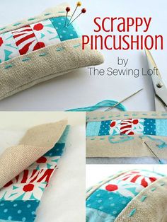 the sewing loft's scrappy pincushion is easy to sew