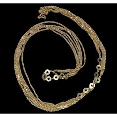 Vintage glam multilayer gold chain necklace by Park Lane. Elegant and versatile, this long multi-layered gold-tone chain necklace features disc accents. Ideal for layering with other jewelry or wearing alone. * Long multi-layered chain * Gold-tone finish * Disc accent details * Lightweight and comfortable * Suitable for casual or formal wear * Opera length * Fun Hollywood glam vibes * 67 inches * Spring ring clasp Condition: Pre-Owned Like New Multi-strand Delicate Chain Necklace For Party, Delicate Multi-strand Chain Necklace For Party, Gold-tone Multi-strand Chain Necklace For Party, Gold Multi-strand Chain Necklace, Gold Double Chain Layered Necklace For Party, Gold Layered Necklace With Adjustable Chain For Party, Gold Layered Chain Necklace For Party, Gold Multi-strand Long Necklace, Multi-strand Layered Necklace For Parties