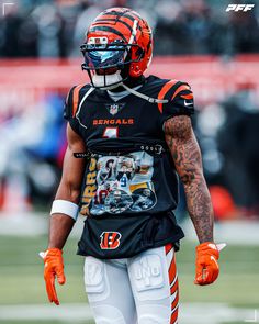 Jamarr Chase, Nfl Art, Football Drip, Brian Dawkins, Justin Jefferson, Nfl Football Pictures, Saved Tattoo, Bengals Football