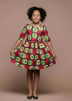 Fitted Multicolor Dress For Birthday, Playful Fitted Red Dress, Cute Green Dresses For Birthdays, Playful Green Printed Dress, Cute Fitted Multicolor Princess Dress, Spring Birthday Green Dress, Ankara Styles For Kids, Grass Fields, Beautiful Ankara Styles