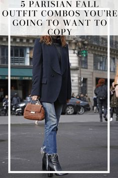 5 Parisian Fall Outfit Combos You're Going to Want to Copy - MY CHIC OBSESSION Parisian Fall Outfits Casual, Parisian Chic Style Autumn, Fall Outfits French Style, Fall/winter Outfits, Parisian Autumn Style, Winteroutfits Chic, French Fall Style, French Winter Outfits, Parisian Winter Outfits