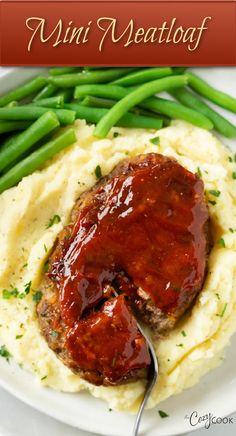 mini meatloaf topped with a bbq/ketchup glaze Easy Mini Meatloaf Recipe, Mini Meatloaf Recipes, The Cozy Cook, Mini Meatloaf, Cozy Cook, Mini Meatloafs, Best Meatloaf, Meatloaf Recipe, Sauteed Vegetables