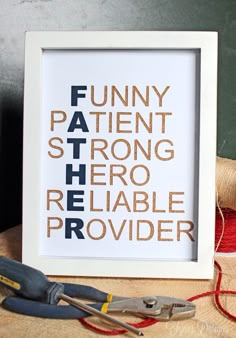 a framed print with the words funny patient strong hero reliable provider