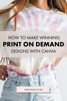 canva print on demand Print On Demand Designs, Starting An Etsy Business, Create T Shirt Design, T Shirt Art, Canva Tutorial, Create Shirts, Shirt Print Design, Etsy Business