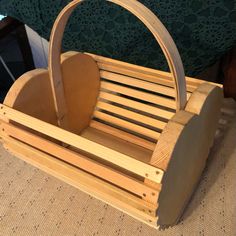 a wooden chair with a heart shaped seat