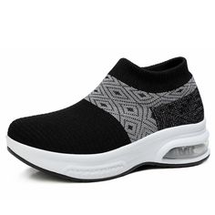 • Upper Material: Mesh (Air Mesh)• Outsole Material: Rubber• Closure Type: Slip-On• Fit: Fits true to size, take your normal size• Occasion: casual• Insole material: rubber• Season: Spring / Autumn• Lining Material: Mesh• Toe shape: round toe• Import Product Casual Gray Platform Sneakers, Casual Platform Walking Shoes With Round Toe, Casual Slip-on Platform Walking Shoes, Casual Platform Slip-on Walking Shoes, Casual High-top Walking Shoes With Arch Support, Comfortable Flat Platform Sneakers, Comfortable Closed Toe Platform Sneakers, Casual Slip-on Walking Shoes Medium Width, Comfortable Ankle-high Walking Shoes With Cushioned Footbed