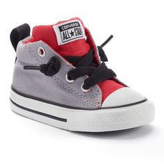 Converse Chuck Taylor All Star Street Mid-Top Sneakers for Toddler Boys All Star Sneakers, Toddler Converse, Toddler Sneakers, Toddler Boy Shoes, Baby Sneakers