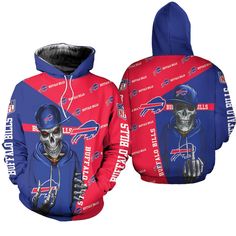 Buffalo Bills Hip Hop Skull All Over Print Hoodie, T-Shirt, Sweater, Jacket Jersey Hoodie 75752. Up your style ante with this gorgeous shirt. Carefully constructed from high-quality materials, it combines comfort and style in a seamless way. This adaptable shirt is the perfect option for both formal and informal events. Its classic style radiates refinement and easily goes with any outfit. With this shirt, you may redefine your fashion quotient and step into the spotlight. #hip hop #Shirt #Snorider Dads Clothes, Cut Sweatshirts, Funny Hoodies, Personalized Hoodies, Fashion Hoodies, Buffalo Bills, Comfy Hoodies, Print Hoodie, Oversized Sweatshirt