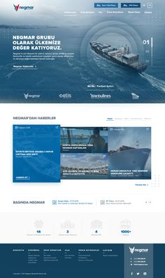 the landing page for an ocean liner ship